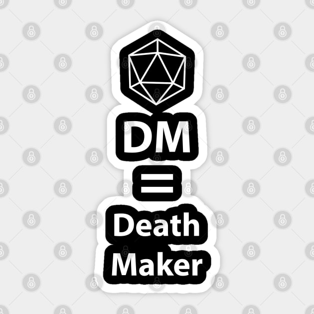 Dungeon Master = Death Maker Sticker by DigitalCleo